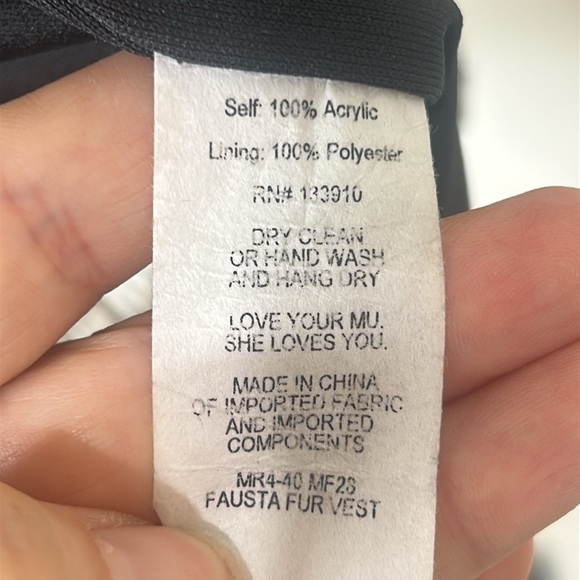 Show Me Your MUMU Fausta Faux Fur Vest Cream Brown Size Small - Picture 9 of 14